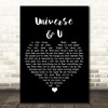 KT Tunstall Universe & U Black Heart Song Lyric Art Print