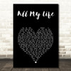 America All My Life Black Heart Song Lyric Art Print