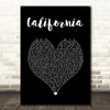 Lana Del Rey California Black Heart Song Lyric Art Print