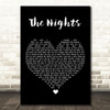 Avicii The Nights Black Heart Song Lyric Art Print