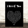 N-Dubz I Need You Black Heart Song Lyric Art Print