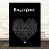 Freddie Mercury Barcelona Black Heart Song Lyric Art Print