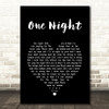 Elvis Presley One Night Black Heart Song Lyric Art Print