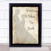 Dan Hill Sometimes When We Touch Man Lady Dancing Song Lyric Quote Print