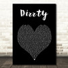 Christina Aguilera Dirrty Black Heart Song Lyric Art Print