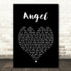 Jimi Hendrix Angel Black Heart Song Lyric Art Print