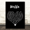 Evanescence Hello Black Heart Song Lyric Art Print