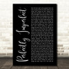 Declan J Donovan Perfectly Imperfect Black Script Song Lyric Art Print