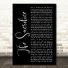 Dolly Parton The Sacrifice Black Script Song Lyric Art Print