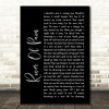 Thunder River Of Pain Black Script Song Lyric Art Print