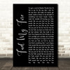 The Prodigy feat. Saffron Fuel My Fire Black Script Song Lyric Art Print