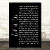 Vince Gill Look at Us Black Script Song Lyric Art Print