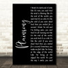 The Cure Plainsong Black Script Song Lyric Art Print