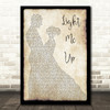 Tom Baxter Light Me Up Man Lady Dancing Song Lyric Quote Print