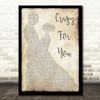Madonna Crazy For You Man Lady Dancing Song Lyric Quote Print