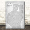 Michael Jackson Man In The Mirror Father & Baby Grey Song Lyric Art Print
