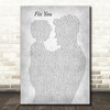 Coldplay Fix You Father & Child Grey Song Lyric Art Print