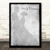 Griff Love Is A Compass Grey Man Lady Dancing Song Lyric Art Print