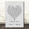 Joni Mitchell I Don't Know Where I Stand Grey Heart Song Lyric Art Print