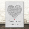Toni Braxton There's No Me Without You Grey Heart Song Lyric Art Print