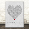 Counting Crows Accidentally in Love Grey Heart Song Lyric Art Print