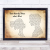 Meat Loaf Two Out Of Three Ain't Bad Man Lady Couple Song Lyric Quote Print