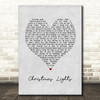 Coldplay Christmas Lights Grey Heart Song Lyric Art Print