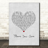 Willie Nelson There You Are Grey Heart Song Lyric Art Print