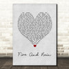 James Taylor Fire And Rain Grey Heart Song Lyric Art Print