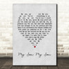 Vera Lynn My Son My Son Grey Heart Song Lyric Art Print