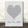 Drake Nice For What Grey Heart Song Lyric Art Print