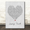 The Killers Losing Touch Grey Heart Song Lyric Art Print