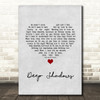 Little Ann Deep Shadows Grey Heart Song Lyric Art Print