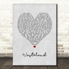 The Mission UK Wasteland Grey Heart Song Lyric Art Print