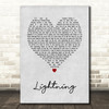 Lucy Spraggan Lightning Grey Heart Song Lyric Art Print