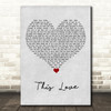 Taylor Swift This Love Grey Heart Song Lyric Art Print