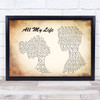 K-Ci & JoJo All My Life Man Lady Couple Song Lyric Quote Print