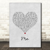 The 1975 Me Grey Heart Song Lyric Art Print