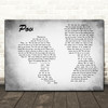 Ariana Grande pov Man Lady Couple Grey Song Lyric Art Print