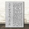 Johnny Cash That Silver Haired Daddy of Mine Grey Rustic Script Song Lyric Art Print