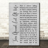 The Vogues Turn Around, Look At Me Grey Rustic Script Song Lyric Art Print