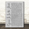 Deee-Lite Groove Is In the Heart Grey Rustic Script Song Lyric Art Print