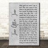 Rod Stewart Time After Time Grey Rustic Script Song Lyric Art Print