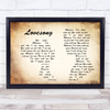 The Cure Lovesong Man Lady Couple Song Lyric Quote Print