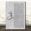 Uncle Kracker Smile Grey Rustic Script Song Lyric Art Print