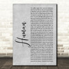 Imelda May Human Grey Rustic Script Song Lyric Art Print