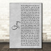 Dave Matthews Band Stay Grey Rustic Script Song Lyric Art Print