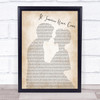 Garth Brooks If Tomorrow Never Comes Man Lady Bride Groom Song Lyric Quote Print