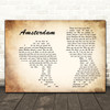 Nothing but Thieves Amsterdam Man Lady Couple Song Lyric Art Print