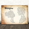 Seafret Wildfire Man Lady Couple Song Lyric Art Print